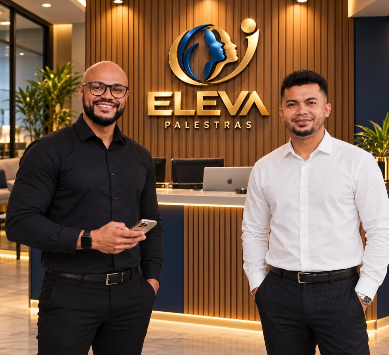 Douglas Oliveira e Antonio Eduwillians, psicólogos clínicos da Eleva Palestras
